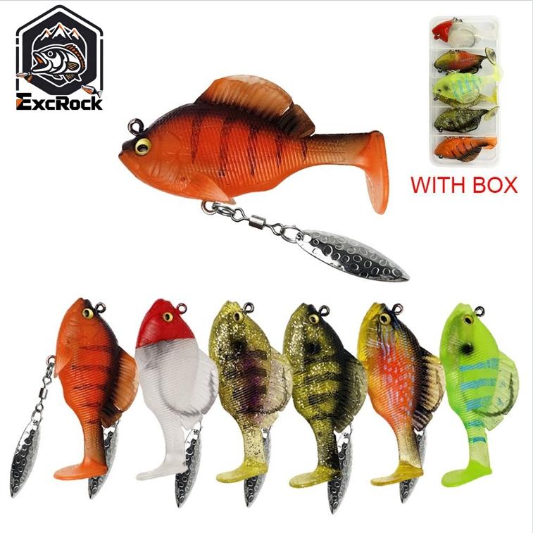 Fishing Hook Weedless - 6 stuks zachte kunstaasjes, voorgemonteerde jig