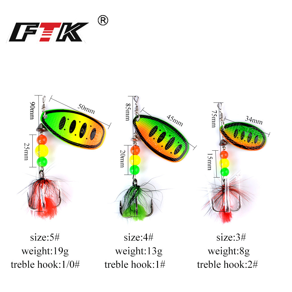 FTK Metalen Vissen Lokken Spin - Fishing Hook Treble recensie en prijs