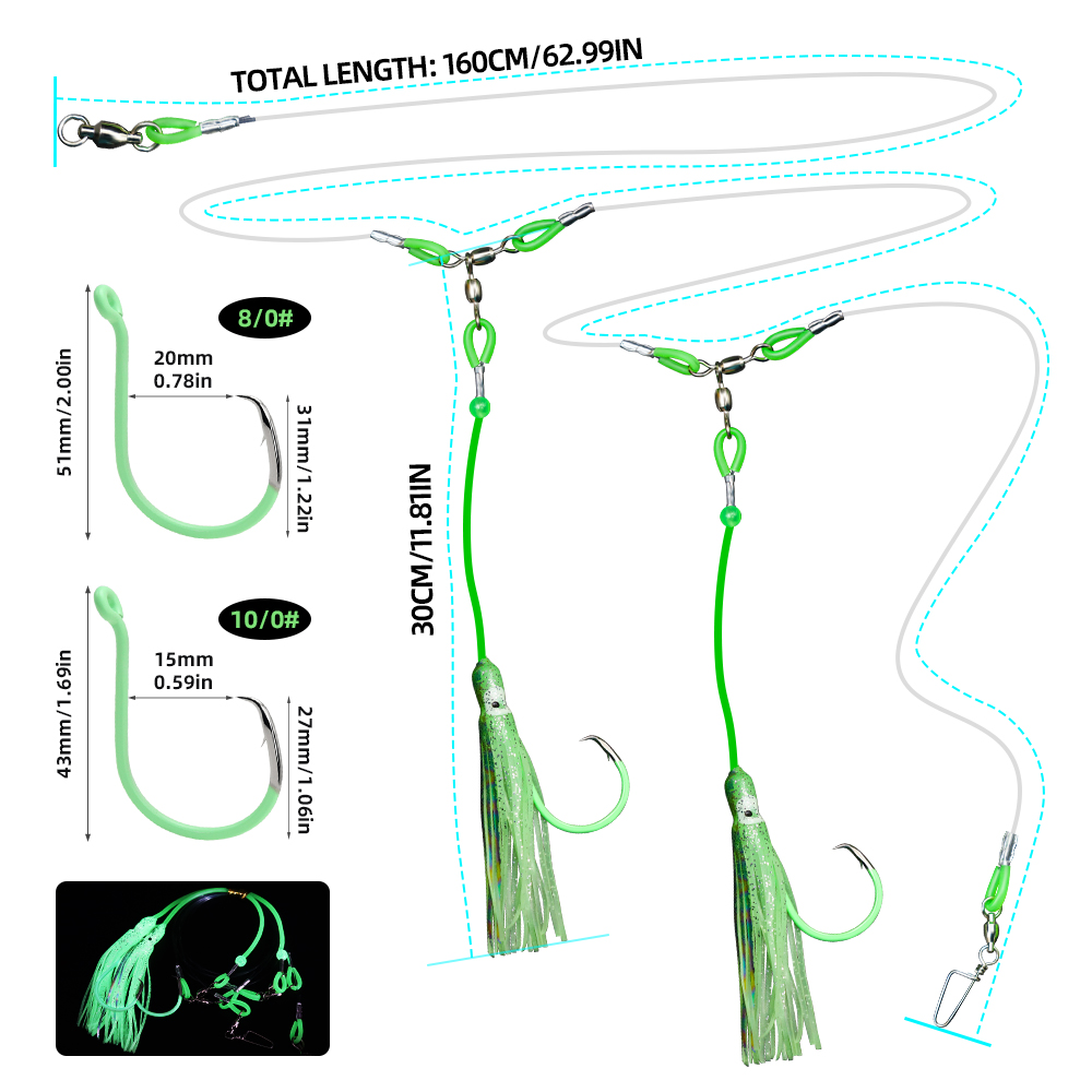 ZYZHE 1pc Deep Drop Rigs Zeevi - Fishing Hook Circle recensie en prijs