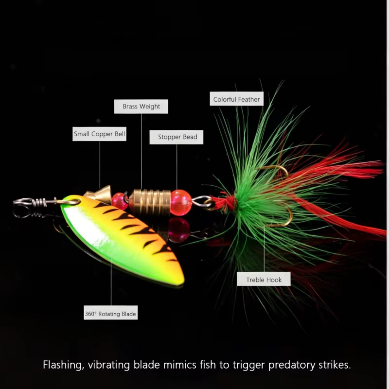 Spinner Lure Set Metaal Draaie - Fishing Hook Treble recensie en prijs