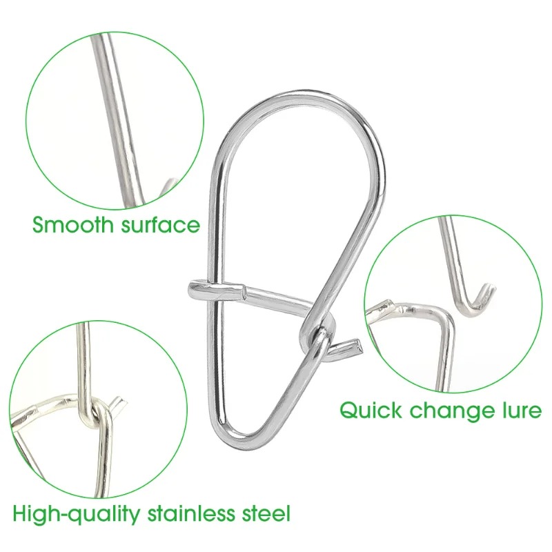 100PCS Rvs Vissen Snap Hooked  - Fishing Hook Stainless Steel recensie en prijs